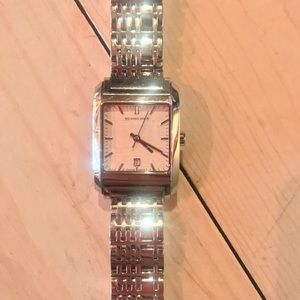 Burberry with date silver watch. No extra links.